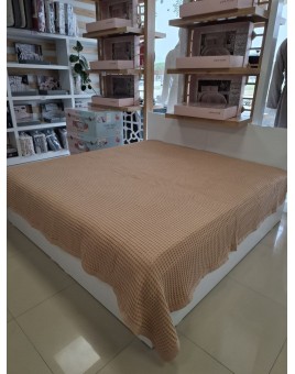 ETEHOMETEX HAVUZLU PİKE ÇİFT KİŞİLİK 220X240CM BEJ 8696474231656